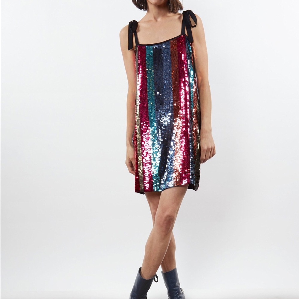 NWT Tanya Taylor Erykah Sequined Mini Dress Size 0 - Picture 3 of 7